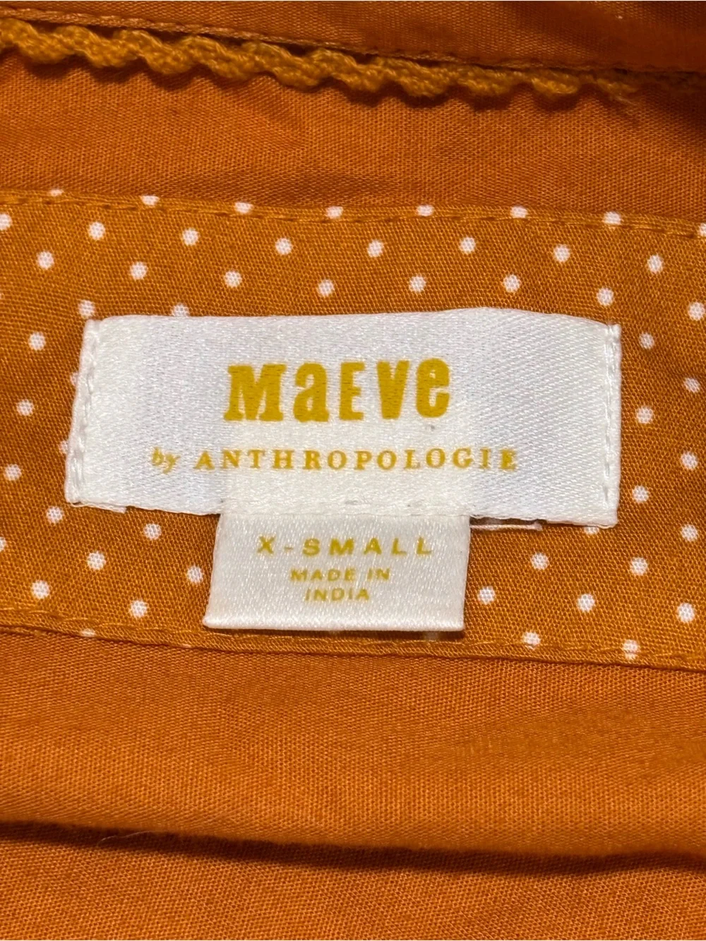 Anthropologie Ochre Button-Front Tunic Shirt